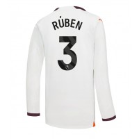 Manchester City Ruben Dias #3 Replica Away Shirt 2023-24 Long Sleeve